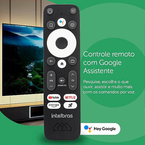 Tv Box Smart Full Hd Izy Play Intelbras Hdmi Bluetooth Wi-fi 4K Comando de Voz 1080p Cor Preto