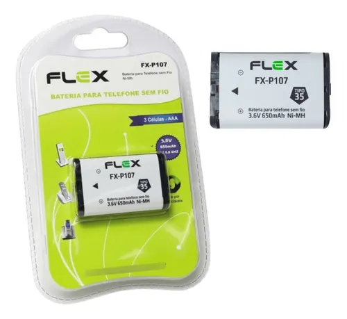 Bateria Pilha Telefone sem fio Panasonic Flex FX P 107