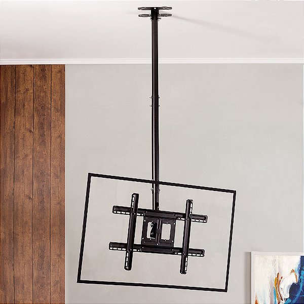 Suporte de Teto ou Parede Com Giro Com inclinação para TV 32" a 80"  SKY-3280 Multivisão Haste Mínimo 1,23cm Máximo 1,58cm