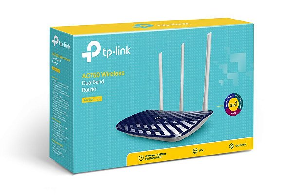 Roteador Wireless TP-LINK AC750 ARCHER C20 Dual BAND 3 Antenas tp link