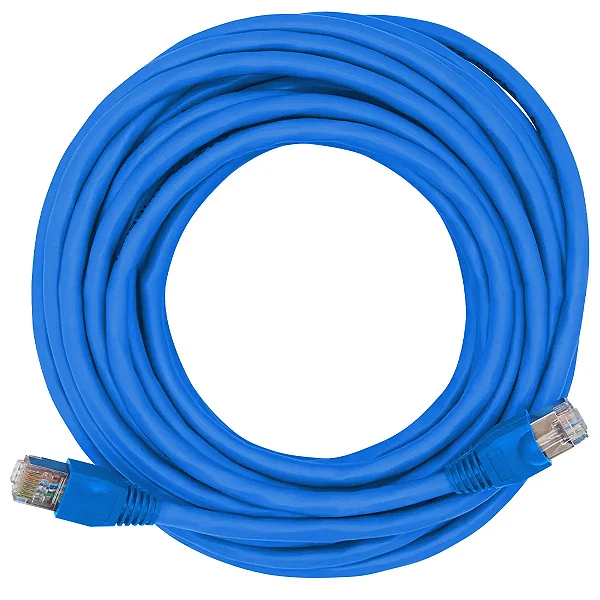 Cabo De Rede  Patch Cord CAT6 5 Metros Azul