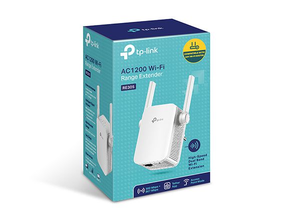 Repetidor Wi-Fi AC1200 RE 305  redes de 2.4GHz (300mbps) e 5GHz (867Mbps)