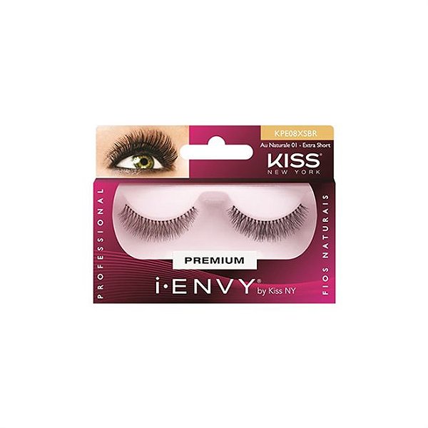 CÍLIOS POSTIÇOS KISS NY - I - ENVY AU NATURALE 01 EXTRA CURTO