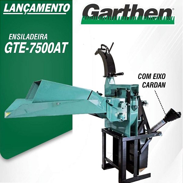 Ensiladeira Garthen GTE-7500 AT c/ Cardan p/ Acoplar ao Trator