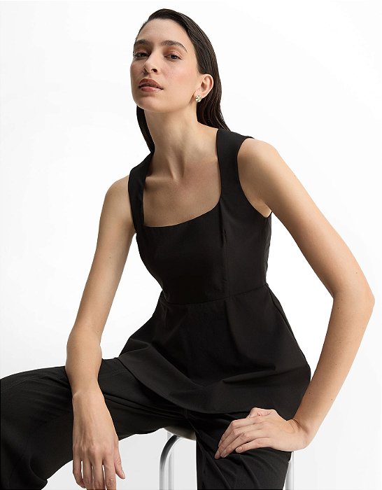 BLUSA PEPLUM ASSIMÉTRICO