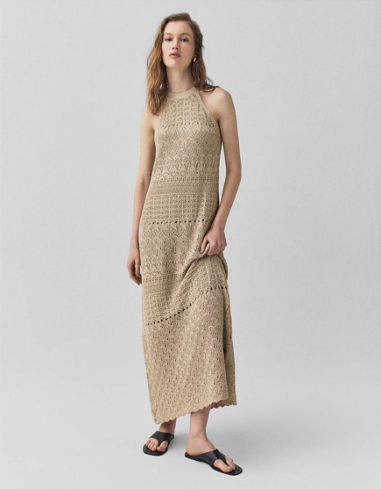 VESTIDO TRICOT DOURADO