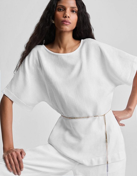 BLUSA LINHO ALONGADA