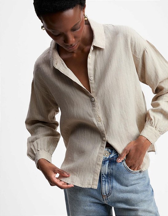 CAMISA FIO TINTO NATURAL