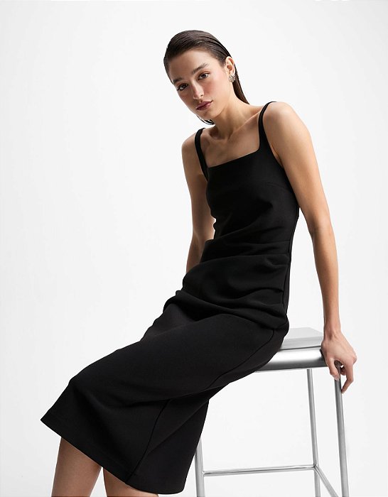 VESTIDO PREGAS LATERAL