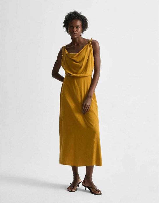 VESTIDO MIDI DEGAGÊ AMARRAÇÃO