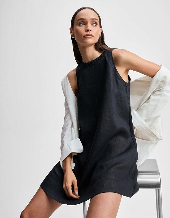 VESTIDO CURTO LINHO
