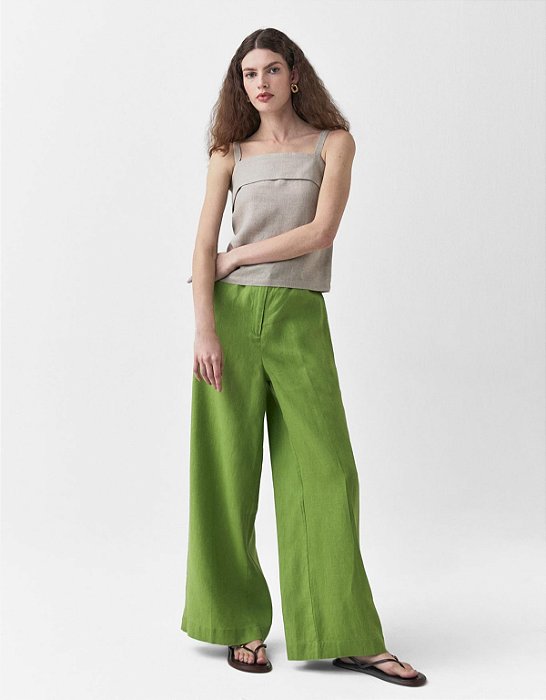 CALÇA LINHO ELÁSTICO