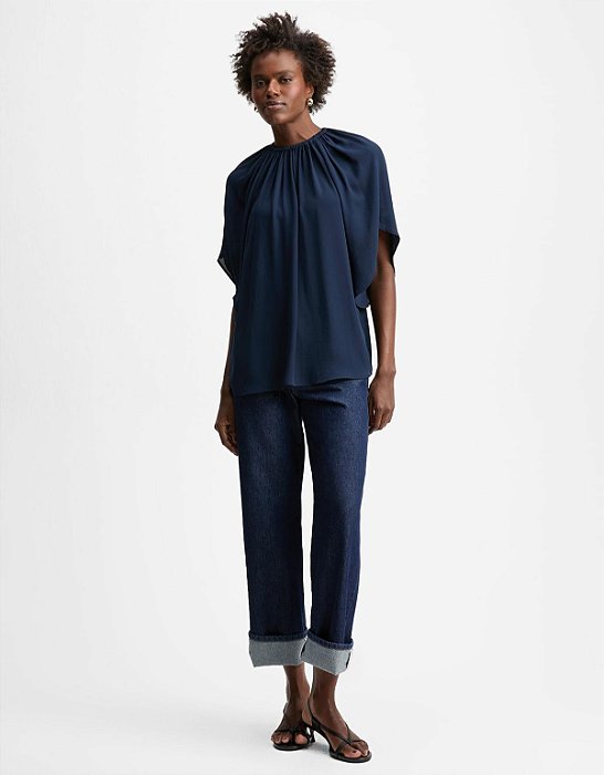 BLUSA ALONGADA ELÁSTICO GOLA