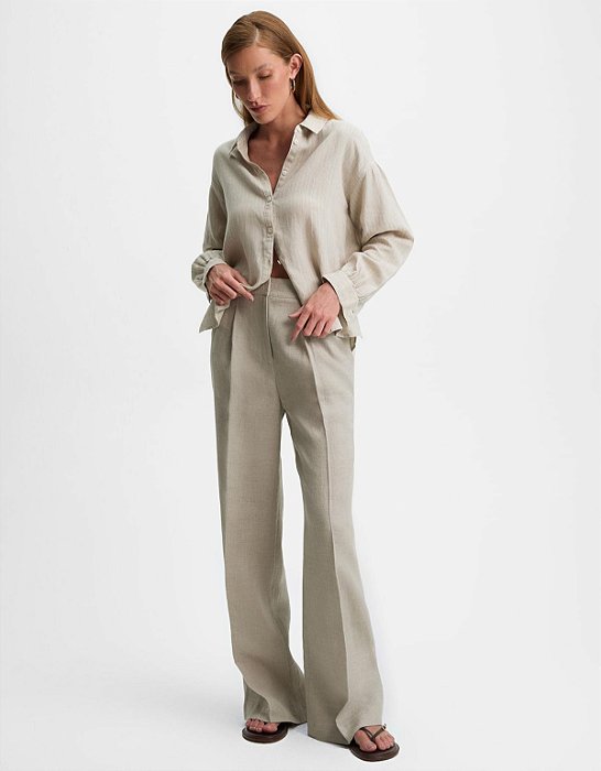 CALÇA AFUNILADA LINHO