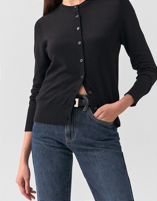 CARDIGAN TRICOT BÁSICO BOTÕES