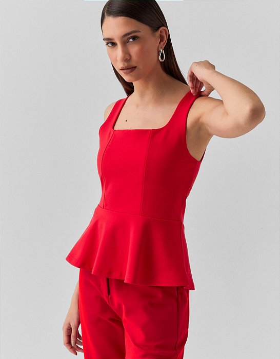 BLUSA PEPLUM ALFAIATARIA 360
