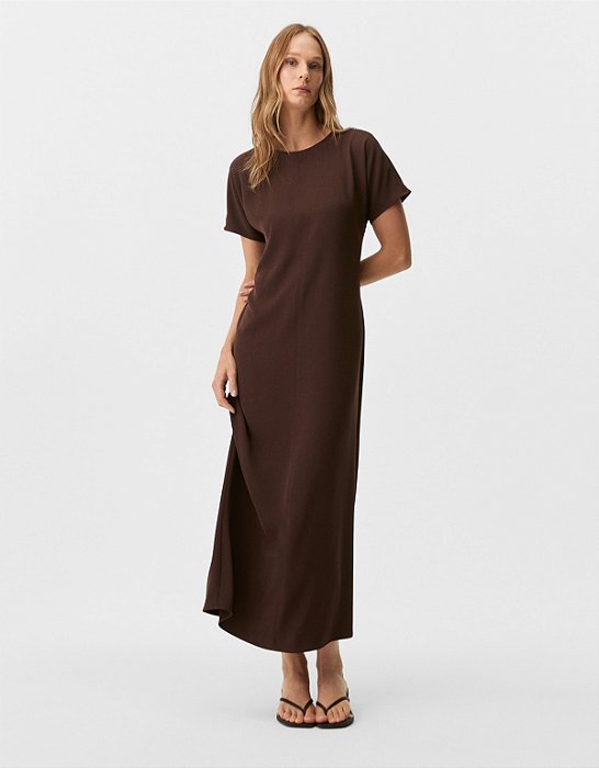 VESTIDO MIDI RETO