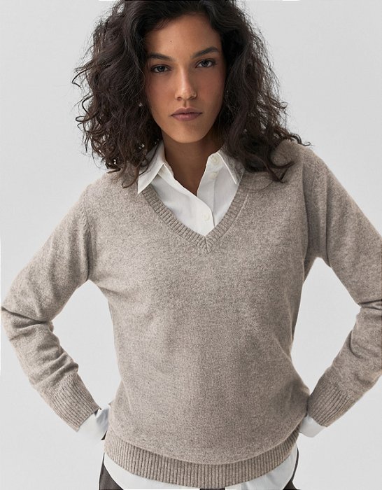 BLUSA TRICOT CASHMERE DECOTE V