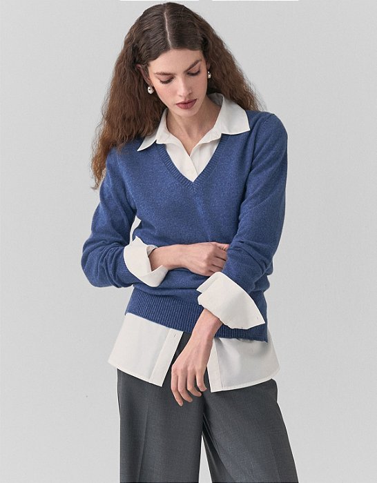 BLUSA TRICOT CASHMERE DECOTE V