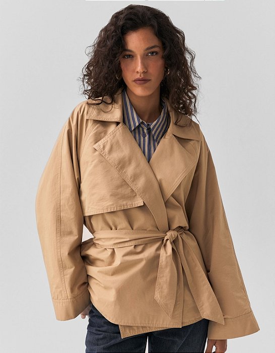 TRENCH COAT COM FAIXA