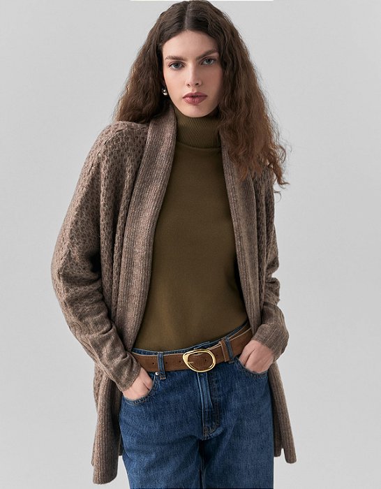 CARDIGAN TRICOT TEXTURA