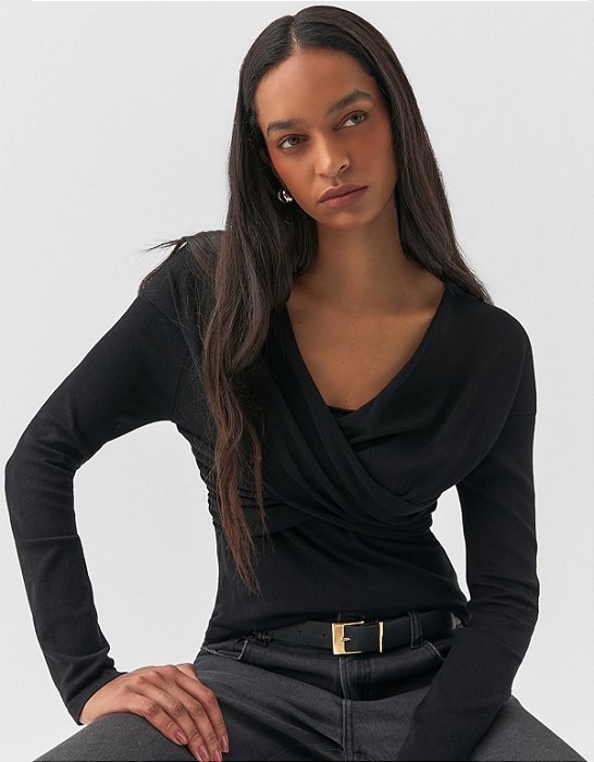 BLUSA TRICOT OMBRO A OMBRO