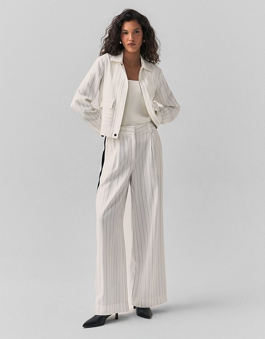 CALÇA FIO TINTO OFF WHITE
