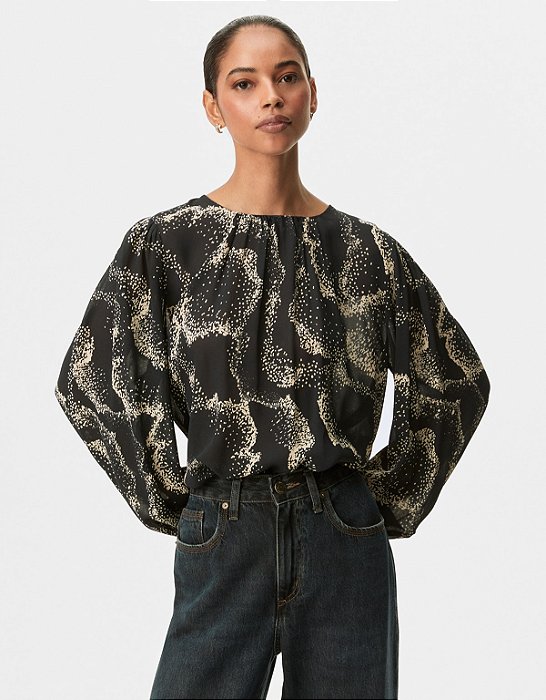 BLUSA POÁ GRÁFICA