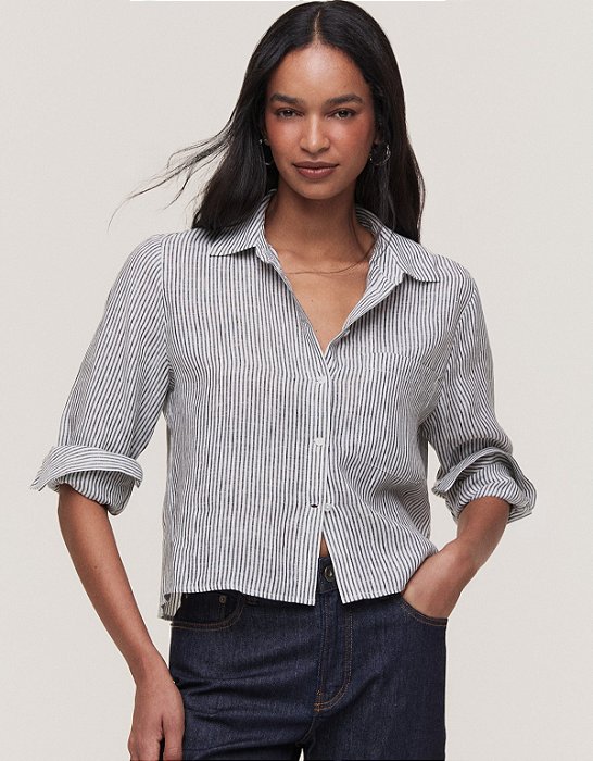 CAMISA LINHO CROPPED