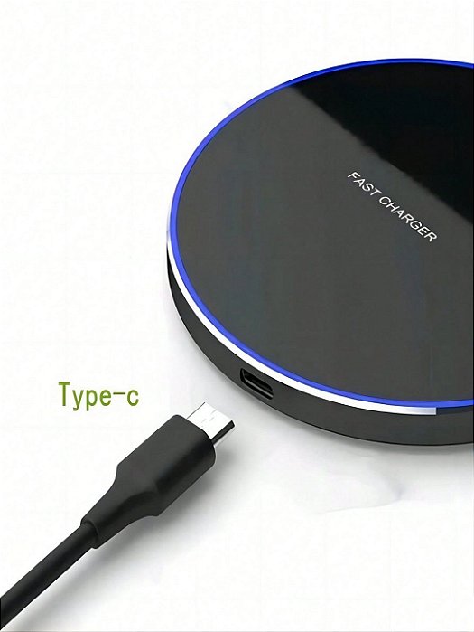 Carregador Sem Fio Indução Wireless Sensor Mesa Turbo Fast 15w - P/ Smartphone