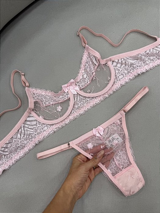 Conjunto Maldivas Rosa Romance