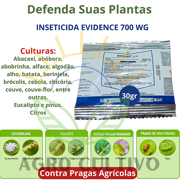 Inseticida Evidence 700 WG Original Concentrado - Pacote 30g