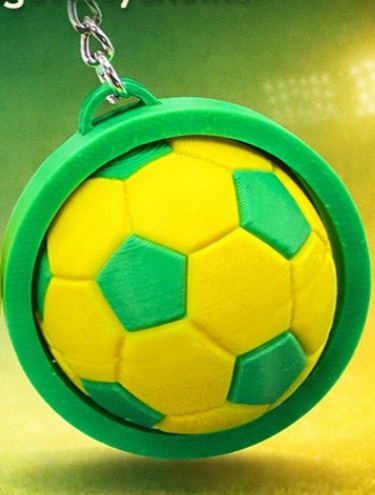 Chaveiro Giratório de Futebol do Brasil