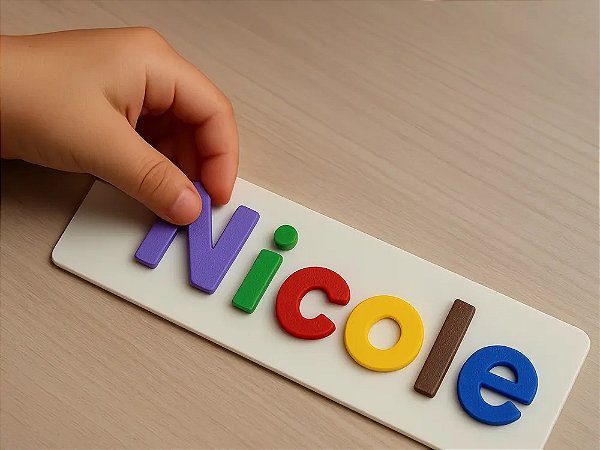 Quebra-Cabeça de Nome Personalizado – Letras Infantis em Impressão 3D