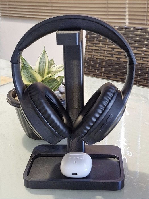 Suporte Para Fones De Ouvido Moderno Com Bandeja