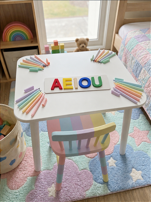 Quebra-Cabeça Infantil A E I O U para Alfabetização – Brinquedo Educativo