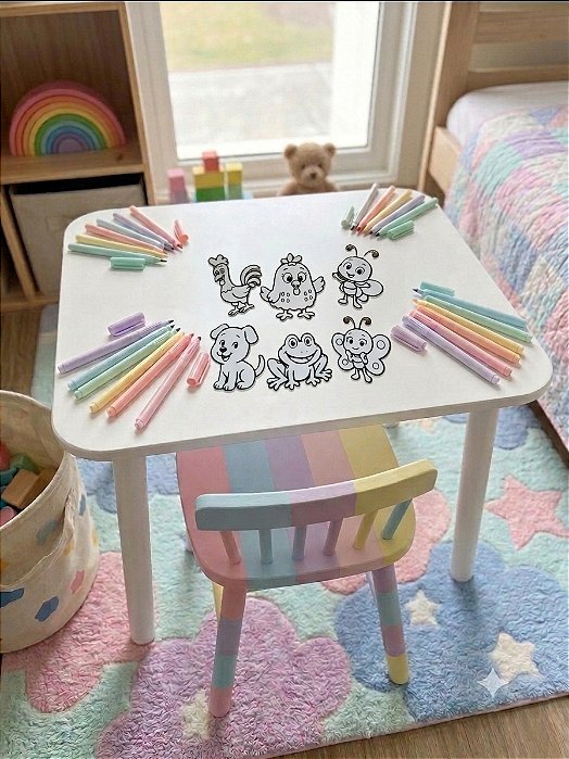 Kit de Plaquinhas para Colorir Galinha Pintadinha - 3d Lavável