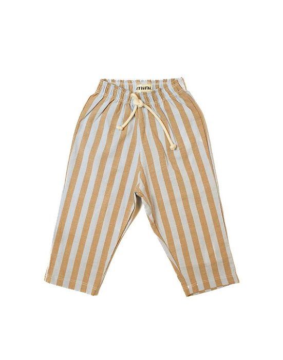 Calça Reta - Listras Marrom e Azul