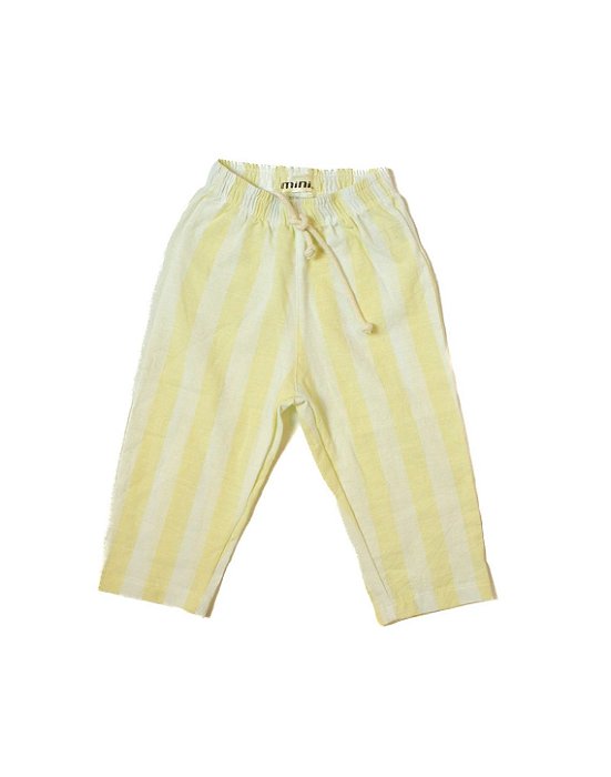 Calça Reta - Listras Amarelo