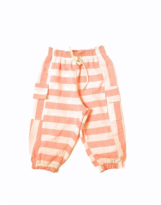 Calça Jogger - Listras Rosa Goiaba