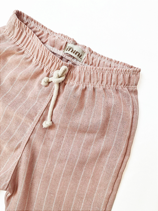 Calça Reta - Risca de Giz Rosa