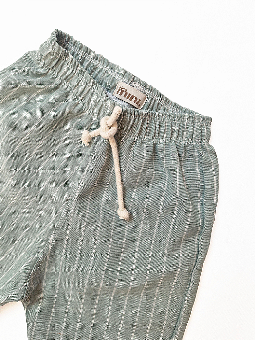 Calça Reta - Risca de Giz Menta
