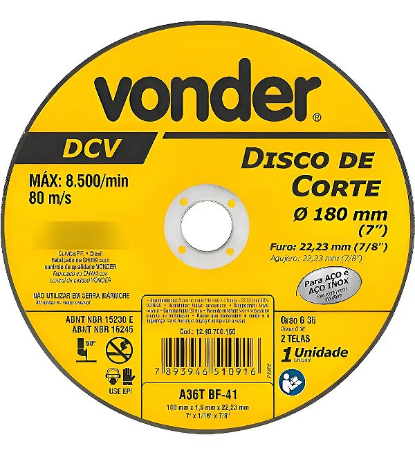 DISCO CORTE 180,0X1,6X22,23 DCN 954