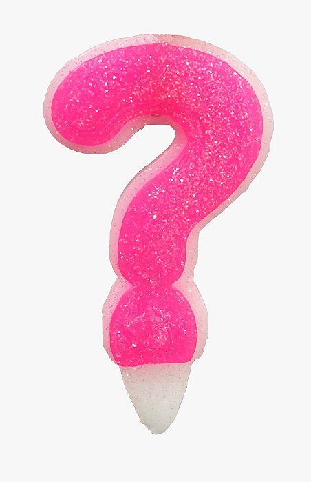 Vela Super Rosa (Números 0 a 9 e ?)