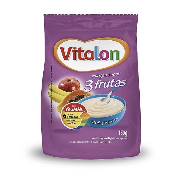 Mingau de 3 Frutas Vitalon 180g - Unidade