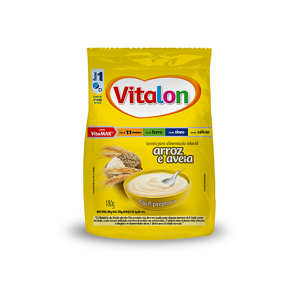 Mingau de Arroz e Aveia Vitalon 180g - Unidade