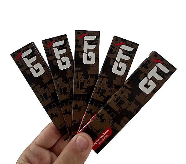 Kit De 5 Livretos Seda GTI Large Brown King Size - Grupo Bem Bolado