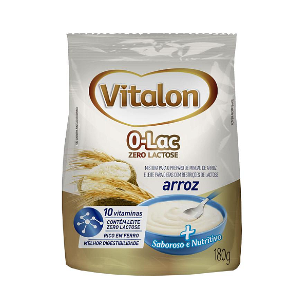 Mingau Vitalon O-Lac Arroz Zero Lactose 180g
