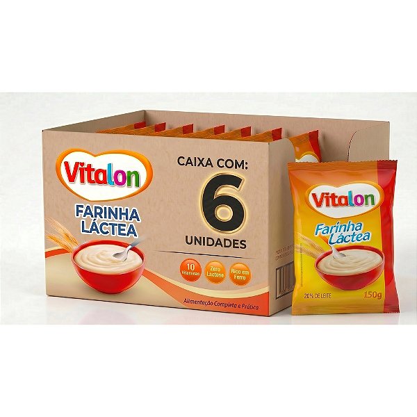 Kit 06 Farinha Láctea Vitalon 150g