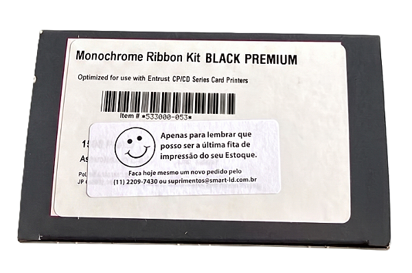 Ribbon Datacard Preto 533000-053 P/ CD800 C/ 1500 Impr